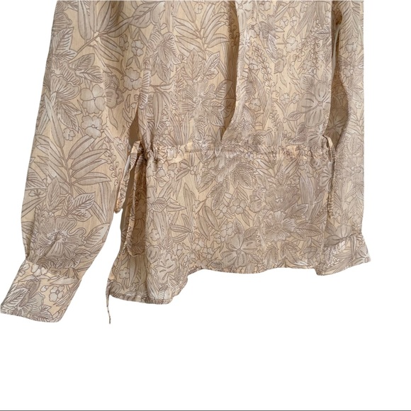 H&M | Chiffon Floral Print Long Sleeve Blouse - Picture 4 of 7